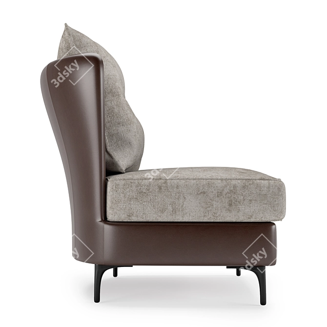 Elegant Voltaire Armchair 3D model image 2