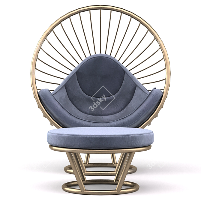 Suspended Metal Chair 3D model image 10