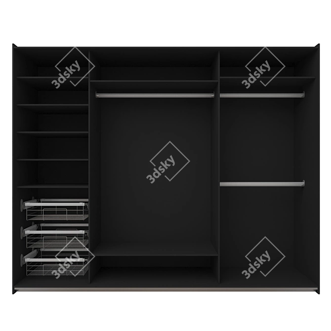 Modern Sliding Wardrobe with PS10 Cinetto System 3D model image 4