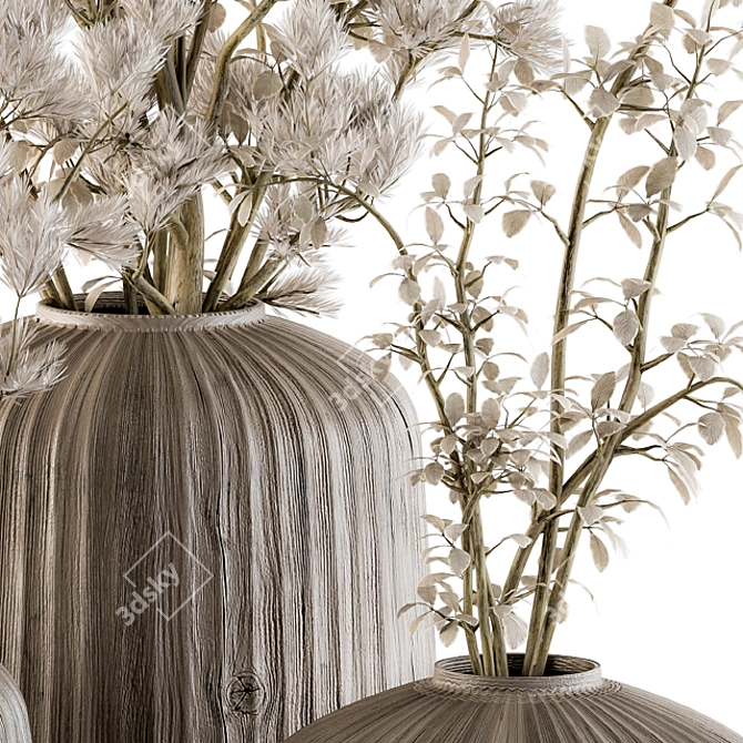 Elegant Dried Plant Bouquet Set 3D model image 2