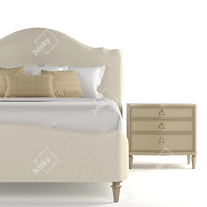 Caracole Night in Paris King Bed 3D model image 4