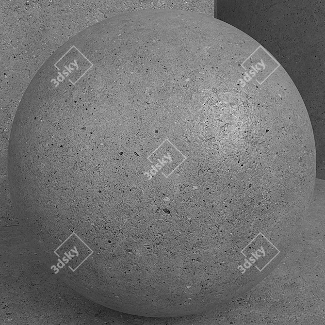 Seamless Concrete Plaster Set 3D model image 4