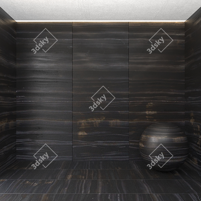 Elegant Black Serpeggiante Marble 3D model image 1