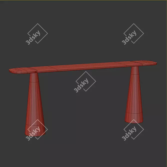 Elegant Italian White Marble Table 3D model image 3