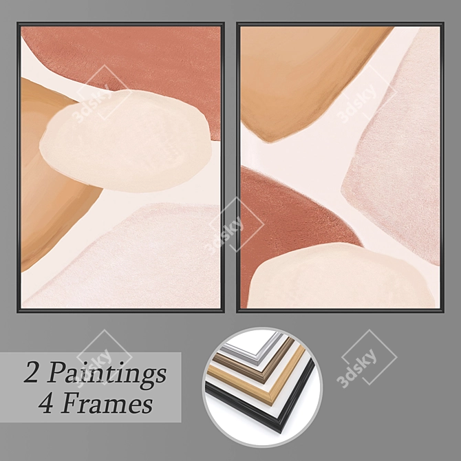 Modern Wall Art Set No. 2381 3D model image 1