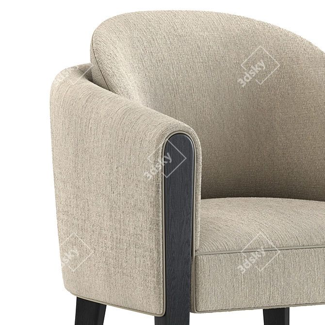 Elegant Kingsley Dining Chair 3D model image 3