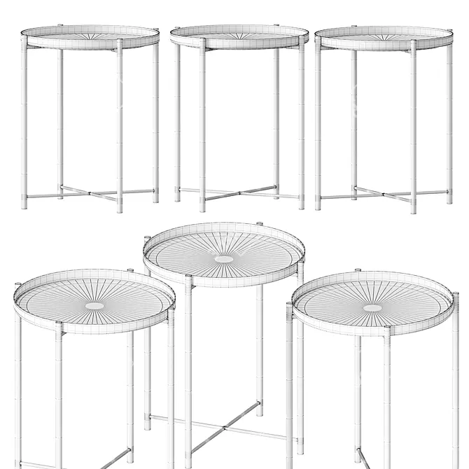 Gladom Portable Tray Table 3D model image 3