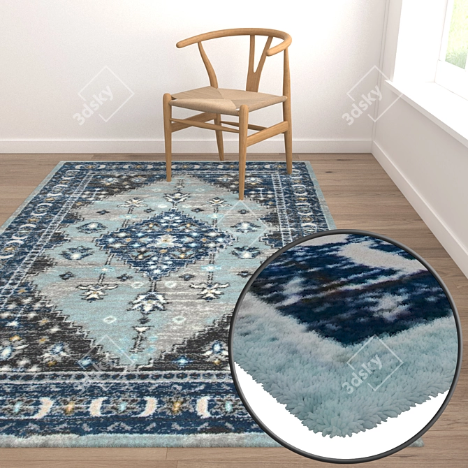 Premium Carpet Set: High-Quality Textures. 3D model image 5