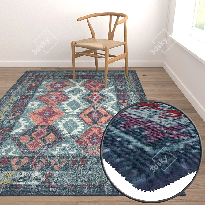 Luxury Carpet Set: High-Quality Textures+h3-Vray/CDisplace (1656) 3D model image 5