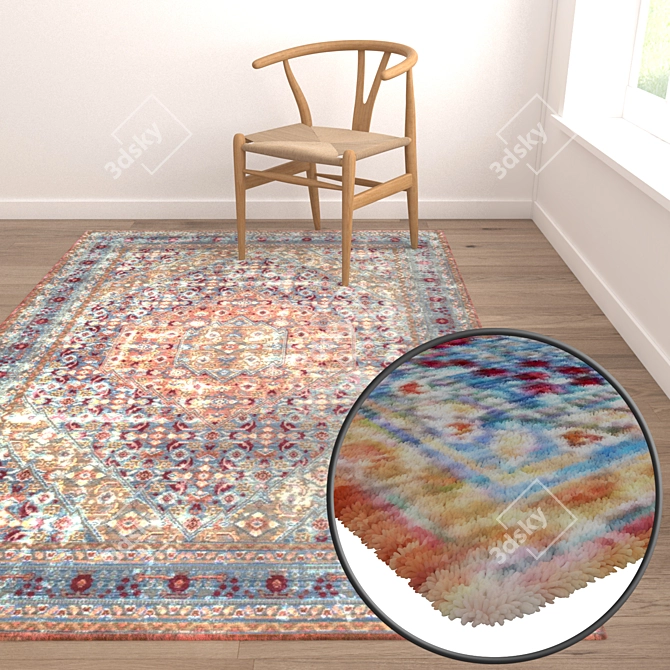 Luxury Rug Set for Stunning Renders 3D model image 5