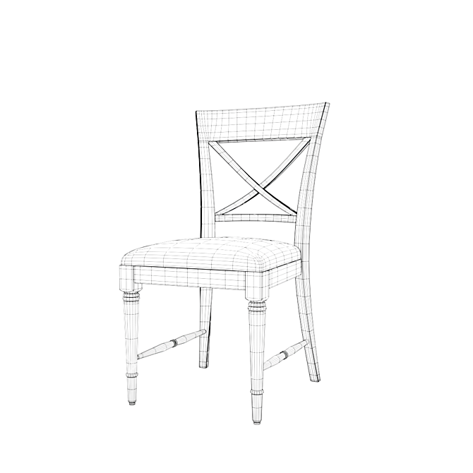 Stylish Comfort: Greenwich Dining Chair 3D model image 5