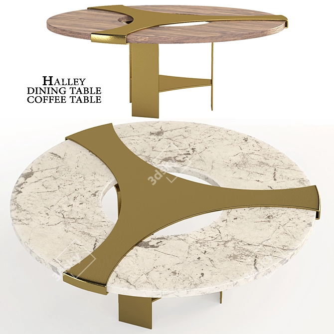 Stylish Halley Dining Table 3D model image 6