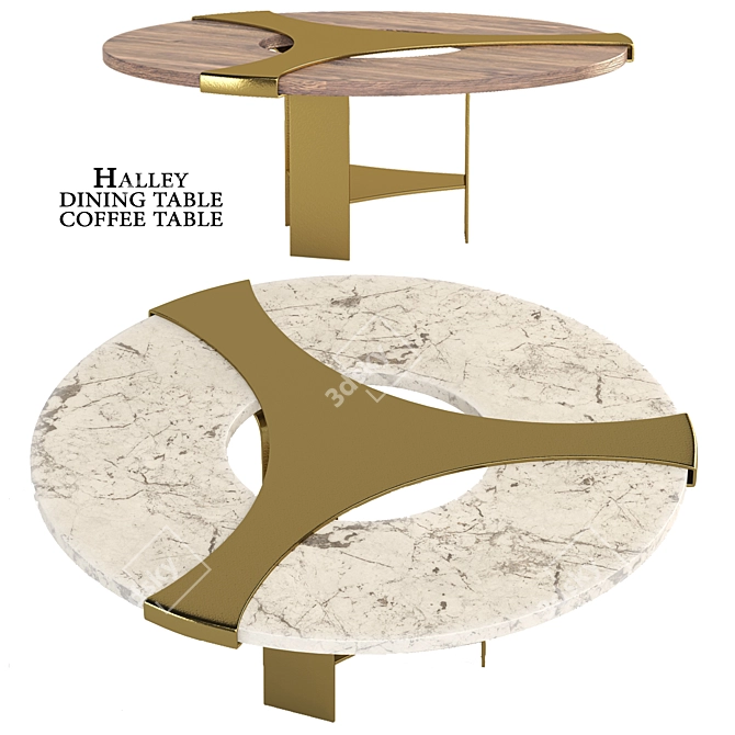 Stylish Halley Dining Table 3D model image 10