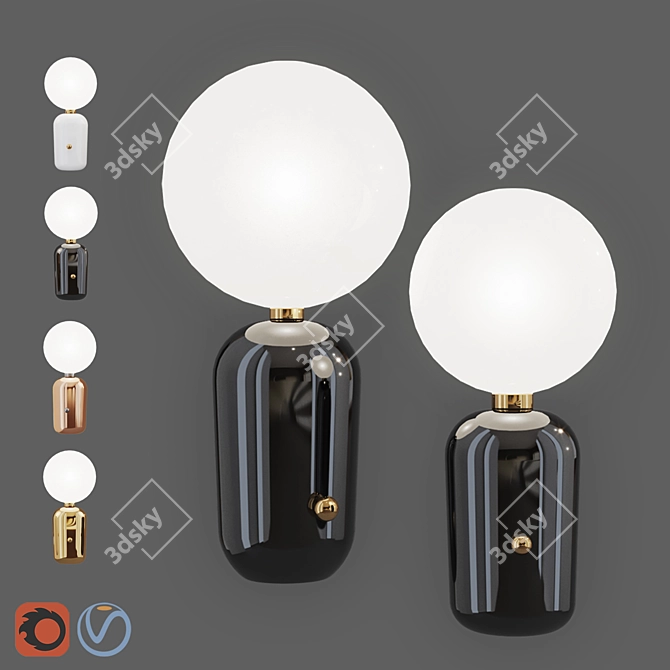 Elegant Parachilna Aballs Illuminating Table Lamps 3D model image 1