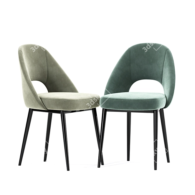 Elegant Cullaville Dining Chair 3D model image 2