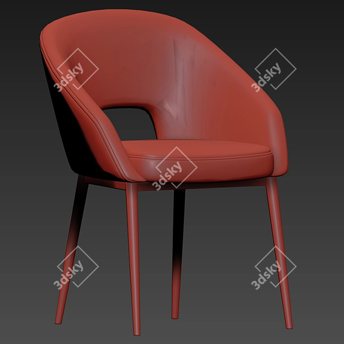 Elegant Cullaville Dining Chair 3D model image 5