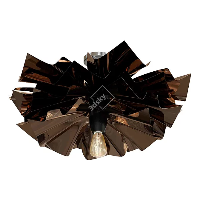 Elegant Magnolia Blossom Ceiling Light 3D model image 1