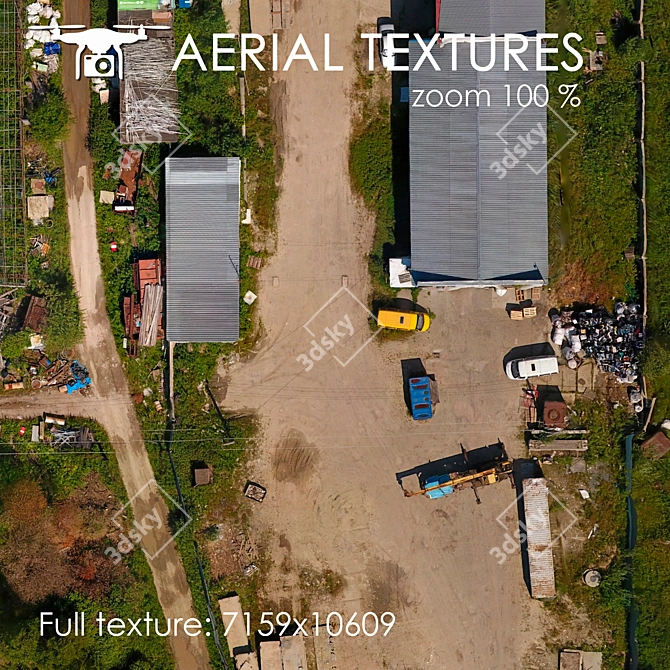 Aerial Terrain Texture Pack 3D model image 5