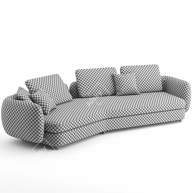 Elegant Saint Germain Sofa 3D model image 2