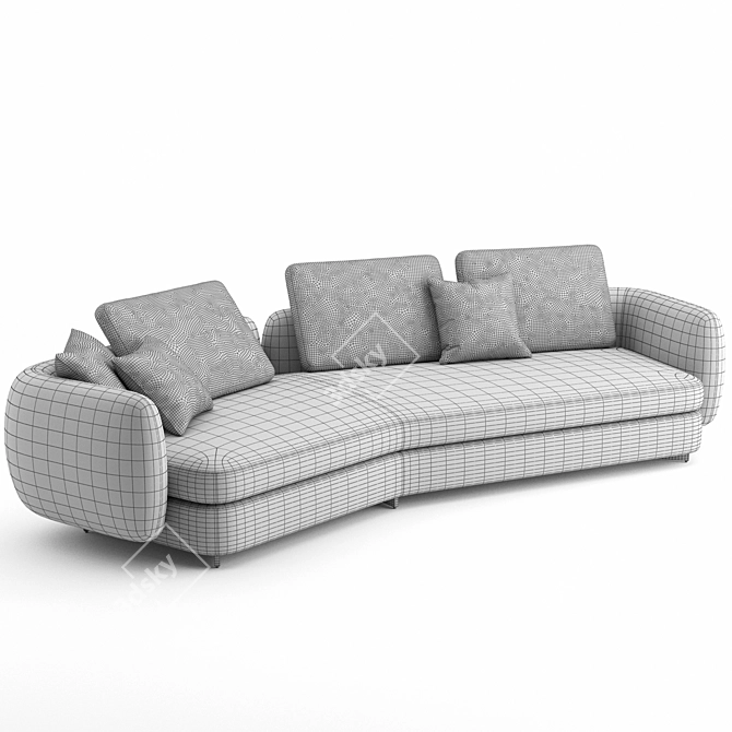 Elegant Saint Germain Sofa 3D model image 3