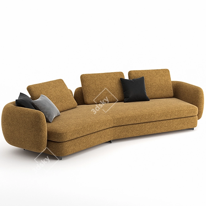 Elegant Saint Germain Sofa 3D model image 4
