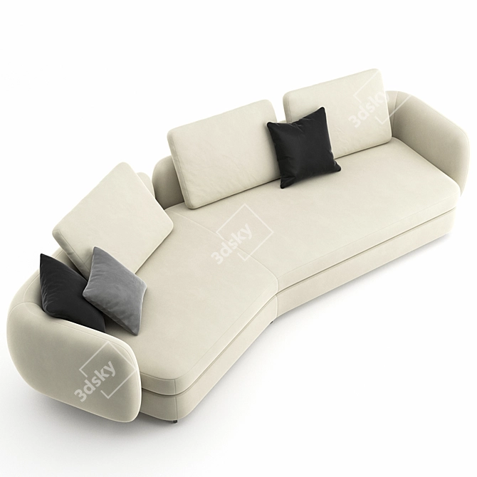 Elegant Saint Germain Sofa 3D model image 5