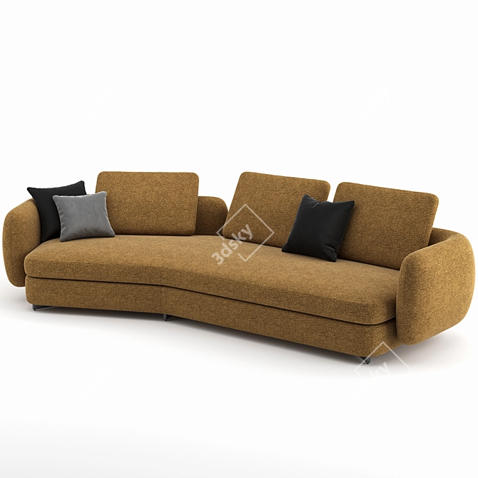 Elegant Saint Germain Sofa 3D model image 6