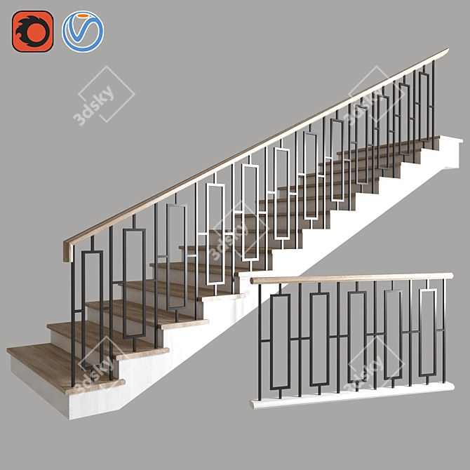 Versatile Staircase Solution 3D model image 1
