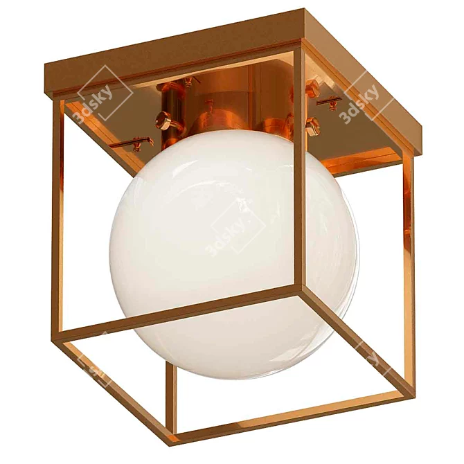 Elegant Geometric Ceiling Light 3D model image 1