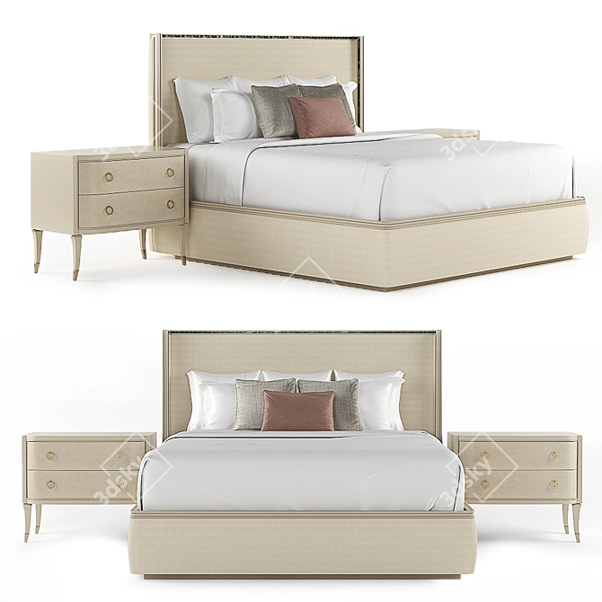 Caracole Dream Big King Bed 3D model image 1