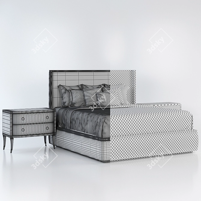 Caracole Dream Big King Bed 3D model image 3