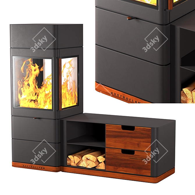 Ivy Stoves: Stylish Cast Iron Fireplaces 3D model image 3