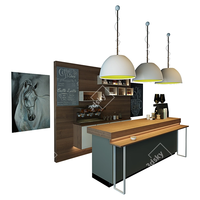 Coffee Shop 3D Model 3D model image 3