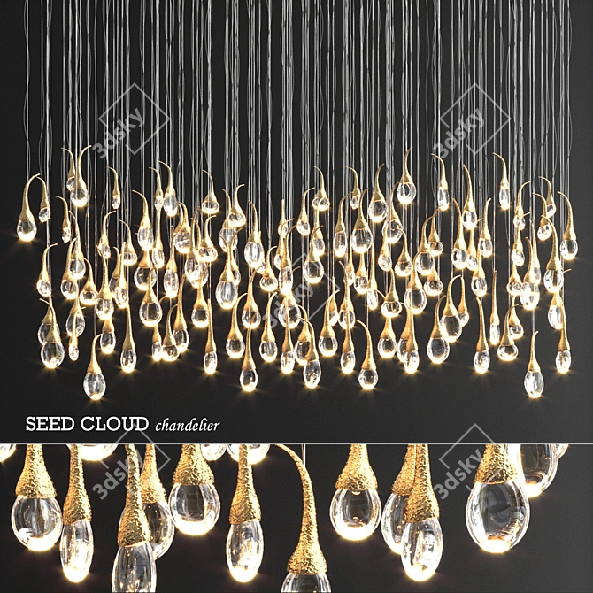 Seed Cloud 112 Buds Chandelier: Elegant Illumination Elegance 3D model image 1