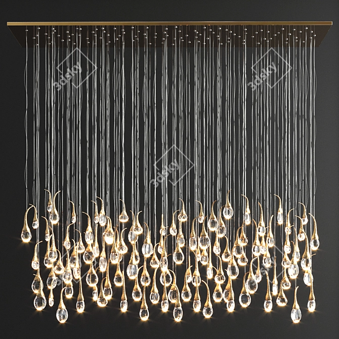 Seed Cloud 112 Buds Chandelier: Elegant Illumination Elegance 3D model image 2