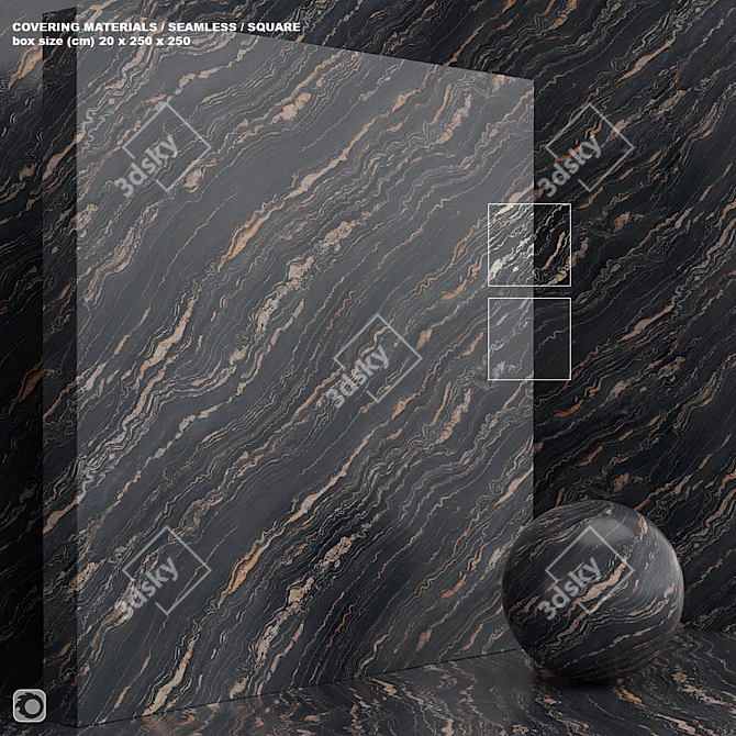 Seamless Stone Marble Texture Set 3D model image 1
