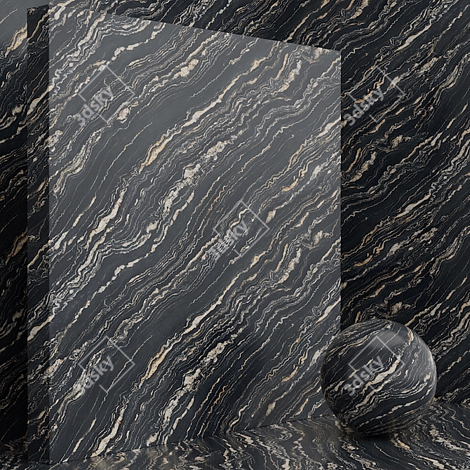 Seamless Stone Marble Texture Set 3D model image 2