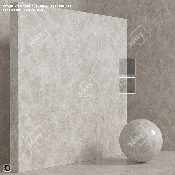 Seamless Stone Marble Set 3D model image 1