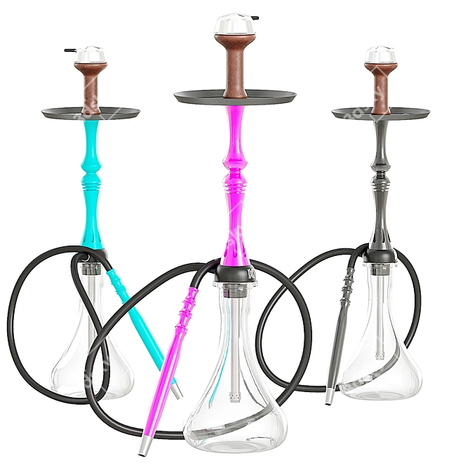 Title: Sleek Alpha Kappa Hookah 3D model image 1