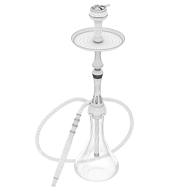 Title: Sleek Alpha Kappa Hookah 3D model image 3