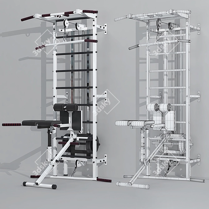 Ultimate Swedish Wall Combo with Upper and Lower Link 3D model image 3