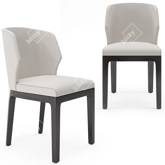 Sophisticated LaSalle Dining Chair 3D model image 1