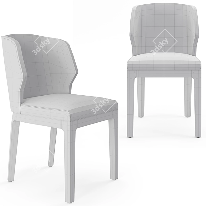 Sophisticated LaSalle Dining Chair 3D model image 2