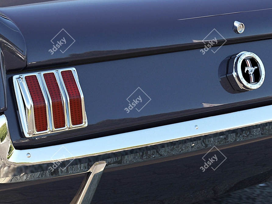 Classic 1965 Ford Mustang 3D model image 3