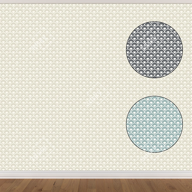 Seamless Wallpaper Set - 3 Designs 3D model image 1