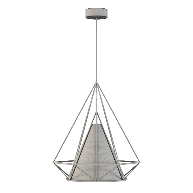 Sleek Modern Pendant Light 3D model image 3