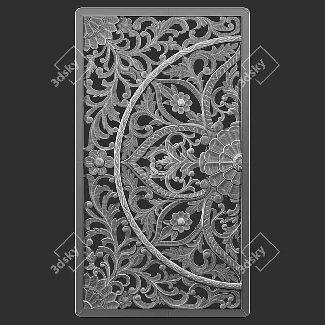 Versatile Ornament Collection: Wood & Stone Materials 3D model image 5