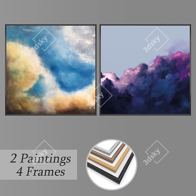 Elegant Wall Art Set 2397 3D model image 1