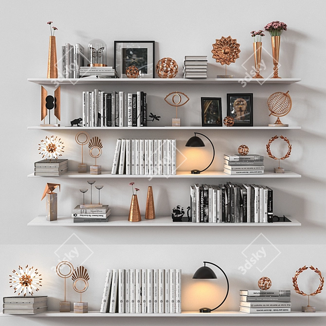 Modern Shelf Unit with Vray & Corona Renders 3D model image 1