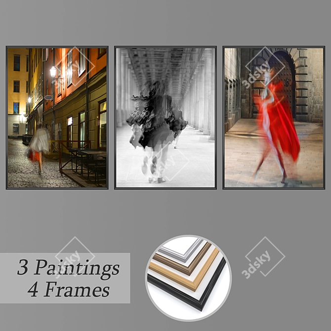 Modern Wall Art Set: No. 2399 3D model image 1